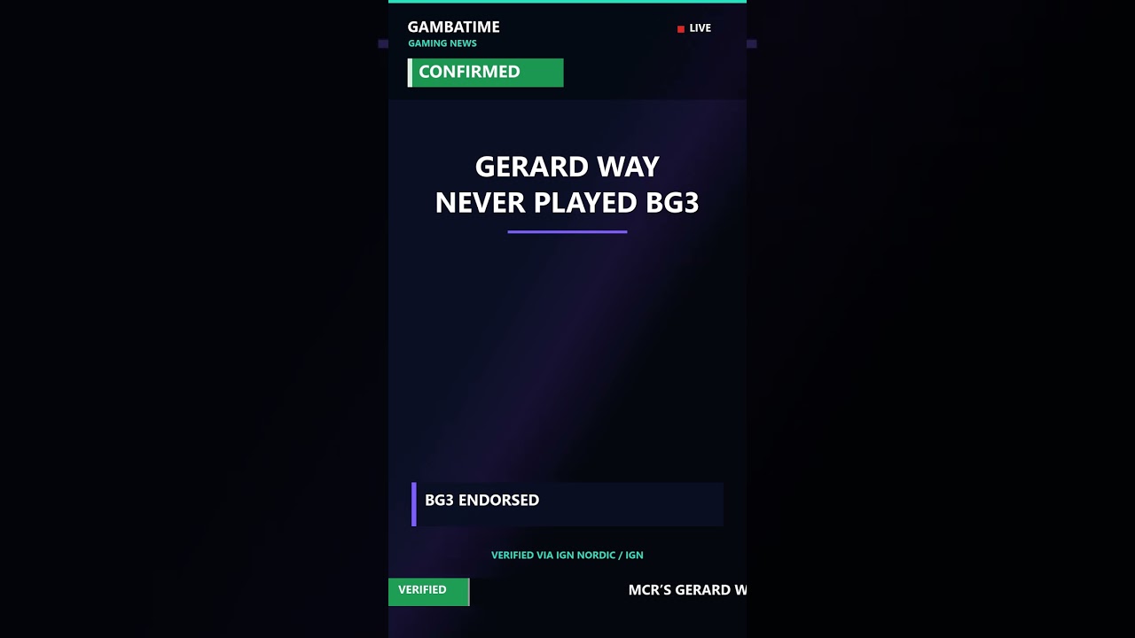MCR's Gerard Way Stopped His Concert to Talk BG3 — But He's Never Played It 🎮 #shorts #gaming