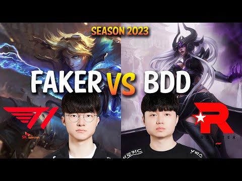 T1 Faker EZREAL Mid vs KT BDD SYNDRA - KR Ranked