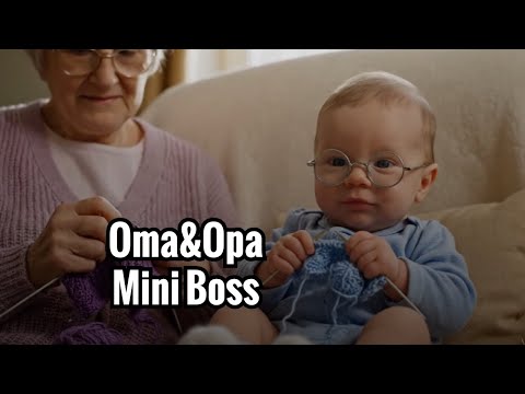 Grandma & Grandpa and Mini Boss #kidssayings #babyviraltrend #baby