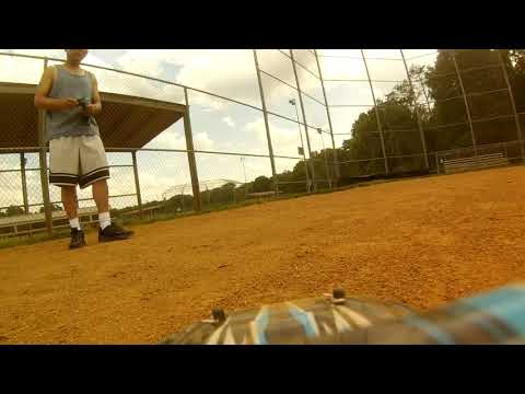 LaTrax Teton 1/18 Scale 4WD Monster Truck (BLK) More driving the baseball diamond at the park!:D