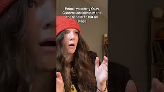 Ozzy Osbourne Accidentally Bites Head Off Bat #ozzyosbourne #ozzy #bat #rockmusic #icon