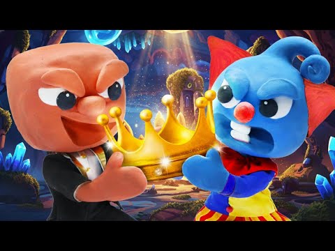 PROM KING BATTLE! Tiny's EPIC STUNT with a FLAMING HOOP! 👑🔥 | Stop-Motion | Clay Mixer Heroes