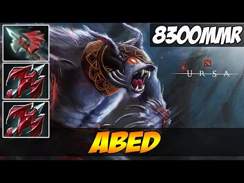 Abed 8300 MMR Plays Ursa WITH Huricane pike and 2 Dragon lance - Dota 2
