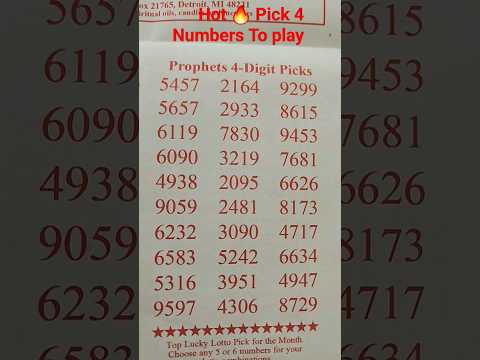 Hot Pick 4 Lottery Numbers To Play for July #pick4 #lottery #shorts 💰 🤑 💸