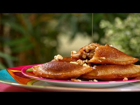 قطايف بالجوز بالفيديو