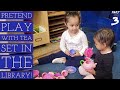 Lia S Family Tube Lia And Ada Pretend Play With Tea Set In The Library