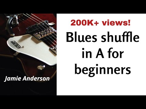 Blues shuffle in A for beginners