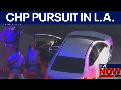 Video | CHP officers pull pursuit suspect from care after chase