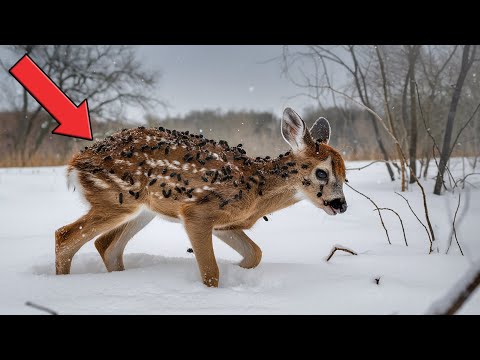 LITTLE BABY DEER Injured By Barnacles & Parasites Bee, Saved by Rescue Team