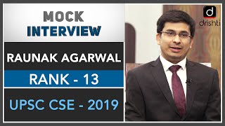 Raunak Agarwal (Rank -13 UPSC CSE -2019)