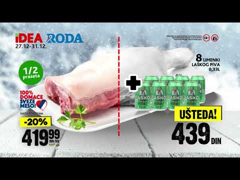 IDEA | Sjajna ponuda - sveža prasetina i Laško pivo 27 - 31.12.2021.