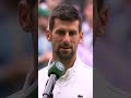 Beating Novak Djokovic? "It ain't happening!" ? #shorts