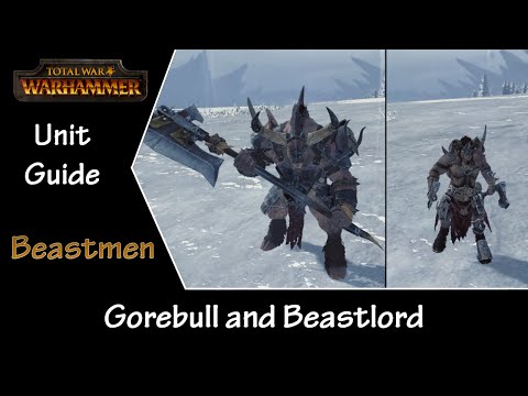 Total War: Warhammer Unit Guide - Beastmen Beastlord and Gorebull