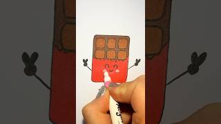 How to draw a chocolate bar 🍫 Step by step drawing for kids