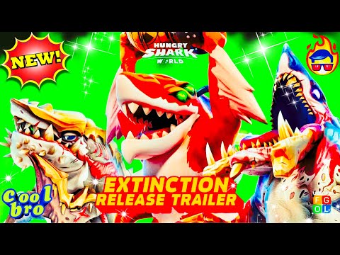 NeW MELTDOWN ALPHA ZOMBIE ANCIENT MEGALODON (EXTINCTION UPDATE TRAILER)💥🐬 Hungry Shark WORLD 🔥 dcB 🔥