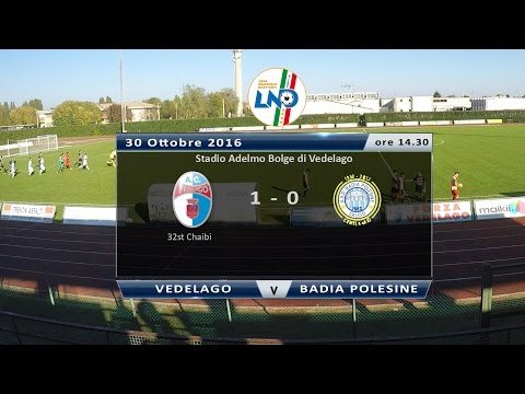 Vedelago - Badia Polesine 1 - 0 [Campionato Promozione Veneto] 30/10/2016  Sintesi