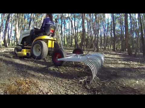 Stick Rake for ride on mower and ATV by Currie Engineering