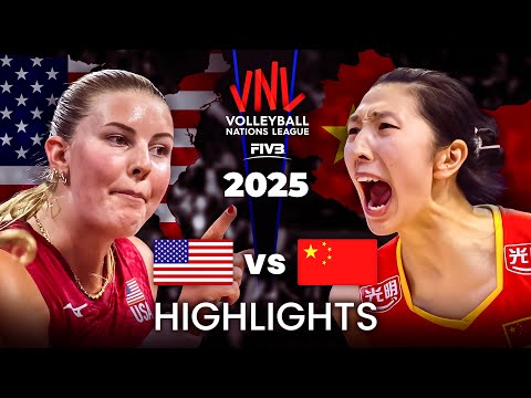 CHINA 🇨🇳 vs USA 🇺🇸 | HIGHLIGHTS | Women's VNL 2025