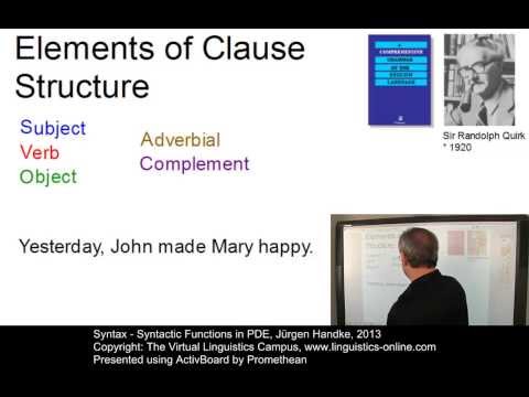 SYN102 - Syntactic Functions in PDE