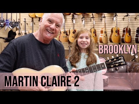 Norm and his 6-years-old granddaughter Brooklyn with her Martin Claire 2 Guitar