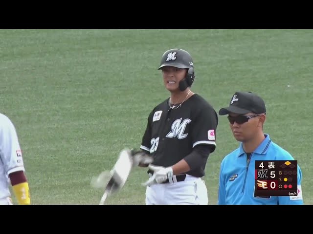 【ファーム】変化球を上手く捉えた!! マリーンズ・石川慎吾 点差を広げるタイムリーヒット!! 2024年6月26日 東北楽天ゴールデンイーグルス 対 千葉ロッテマリーンズ