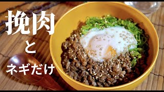 【簡単１０分】合い挽き肉とネギだけでアラ旨！そぼろ丼！ドイツで自炊。