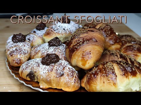 BRIOCHE CORNETTI SFOGLIATI,RICETTA SEMPLIFICATA CON MENO BURRO.Croissant sfogliatura veloce