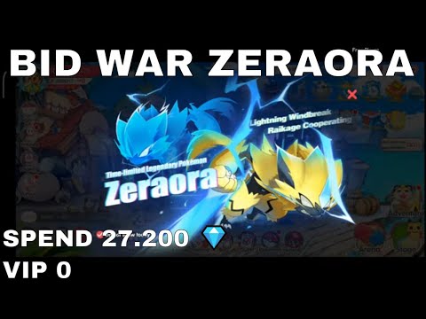 BID WAR ZERAORA  | 27.200 💎►Pocket Incoming | Pet Impact  |  Pet War