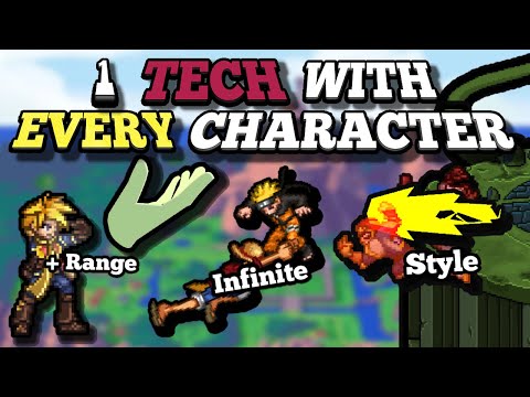 1 TECH with EVERY Character in Super Smash Flash 2