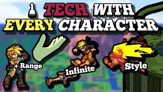 1 TECH with EVERY Character in Super Smash Flash 2