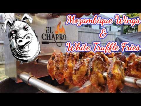 El Charro Rotisserie Mozambique Chicken wings & Air Fryer white truffle fries