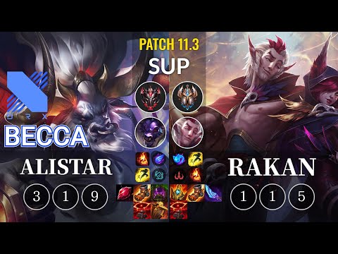 DRX Becca Alistar vs Rakan Sup - KR Patch 11.3