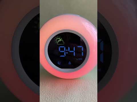 Будильник-ночник EM5 Ambient Light Alarm Clock с цветной подсветкой, белым шумом и двойным будильником, белый - фото 1 - id-p3229925504