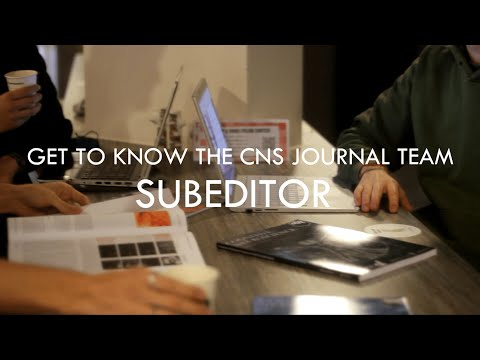 Get to know the CNS Journal Team: SUBEDITOR