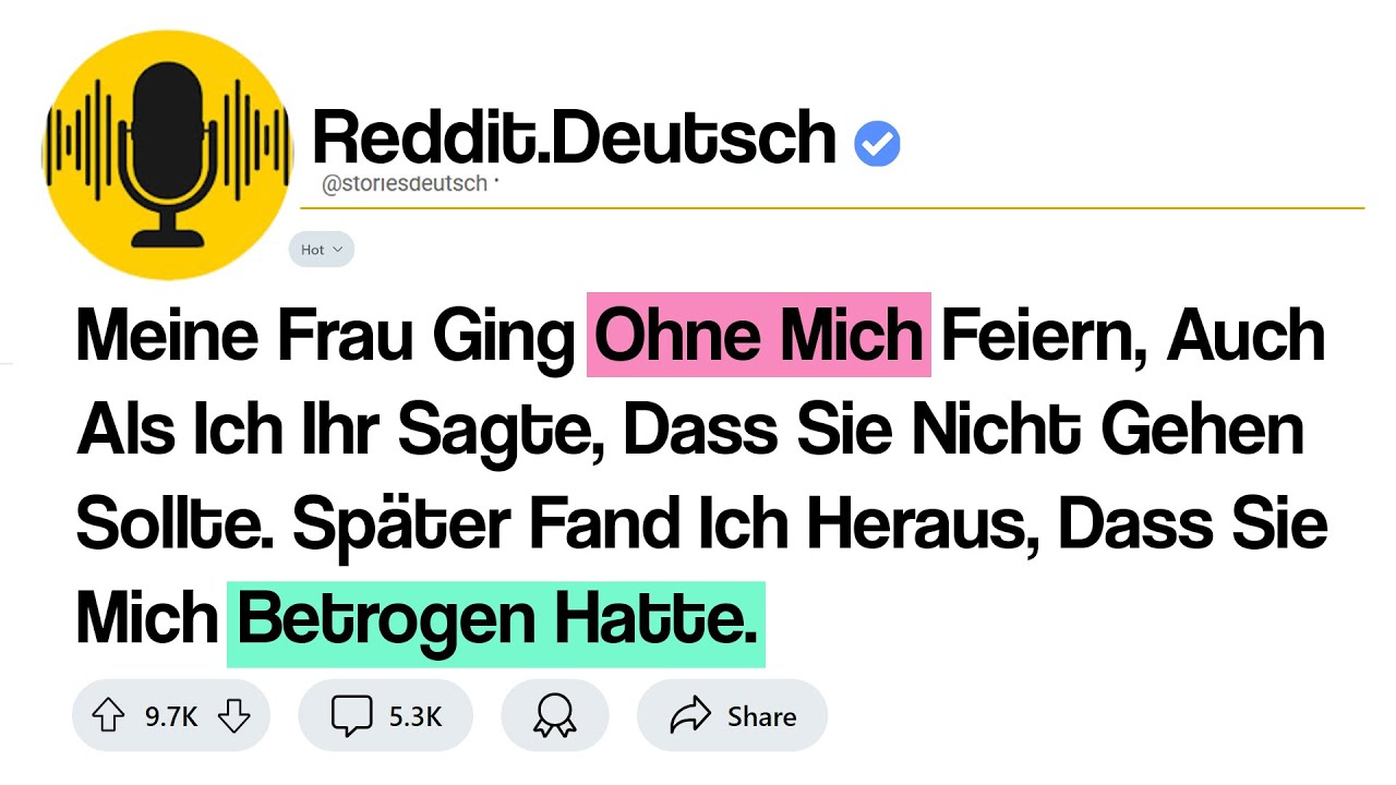 reddit-geschichte - Meine Frau Ging Ohne Mich Feiern, Auch Als Ich Ihr Sagte, Dass Sie Nicht...