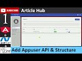1 Article Hub Add API Of Appuser Backend Structure Angular Asp Net C MSSQL DB JWT Token