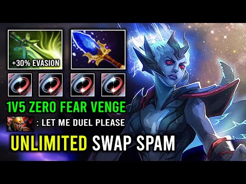 100% No Fear Nether Swap 1v5 Butterfly Vengeful Spirit | NEW 7.33d Offlane Guide Dota 2