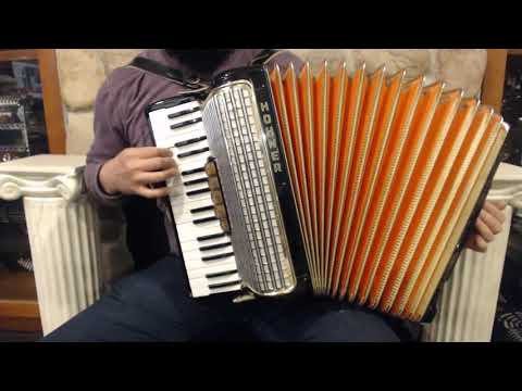 6699 - Black Gold Hohner Concerto III Piano Accordion LMM 34 72 $1299