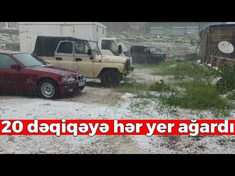 20 dəqiqəyə hər yer ağardı. Göygöldə torpaq uçqunu - Avtomobil yolunda çətinliklər yarandı