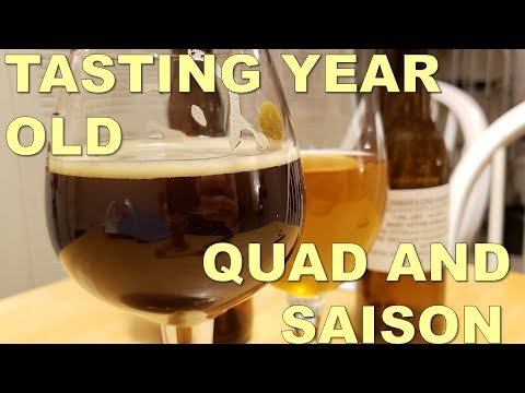 Tasting my Quadrupel and Saison after Over a Year of Bottle Conditioning