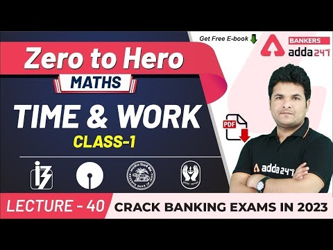 Time and Work (Class 1) | Maths | Adda247 Banking Classes | Lec-40