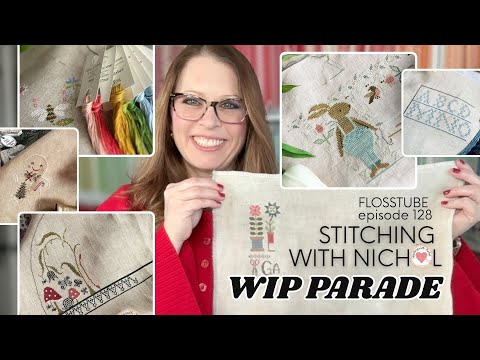 2026 Cross Stitch WIP Parade | Flosstube WIPs & Stitching Plans
