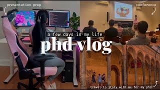 phd vlog | set up upgrades, packing + come to a conference in italy with me 💻💫