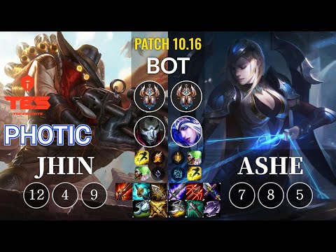 TES Photic Jhin vs Ashe Bot - KR Patch 10.16