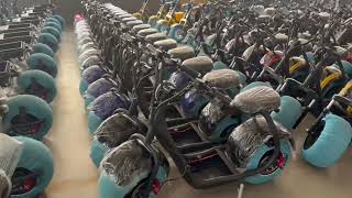 Factory Production Video Brazil Citycoco 1000W 60V. Handle Bar 69cm, Distance Between Shafts 128cm