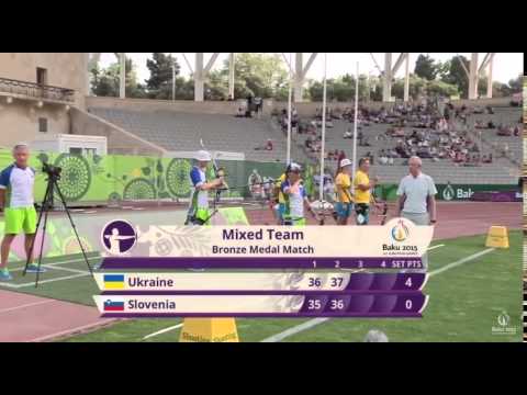 Євроігри 2015 стрільба з лука мікс за 3 м Україна - Словаччина