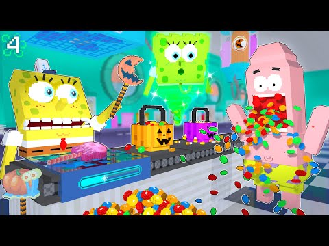 🍭 Work At Bikini Bottom CANDY PLACE! - Minecraft Animation