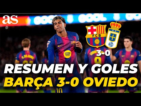RESUMEN Y GOLES del FC Barcelona 3-0 Real Oviedo: MÁGICO LAMINE | Audio Carrusel