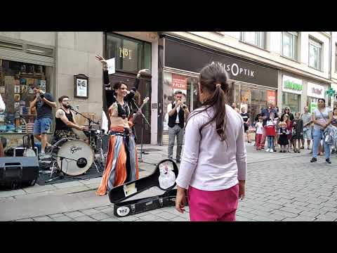 With band The Freeborn Brothers in Pilsen busking festival 2020