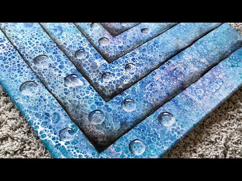 #009 3D Acrylic pour painting with bubbles - art therapy, healing your soul through painting
